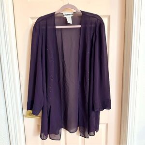 Purple semi sheer Dana Kay jacket top